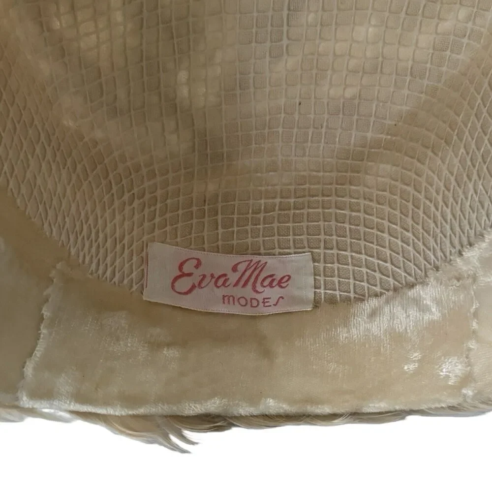 Vintage Eva Mae Modes Pillbox Cloche Whimsy Goth Old Money Coquette‎ Glam Church
